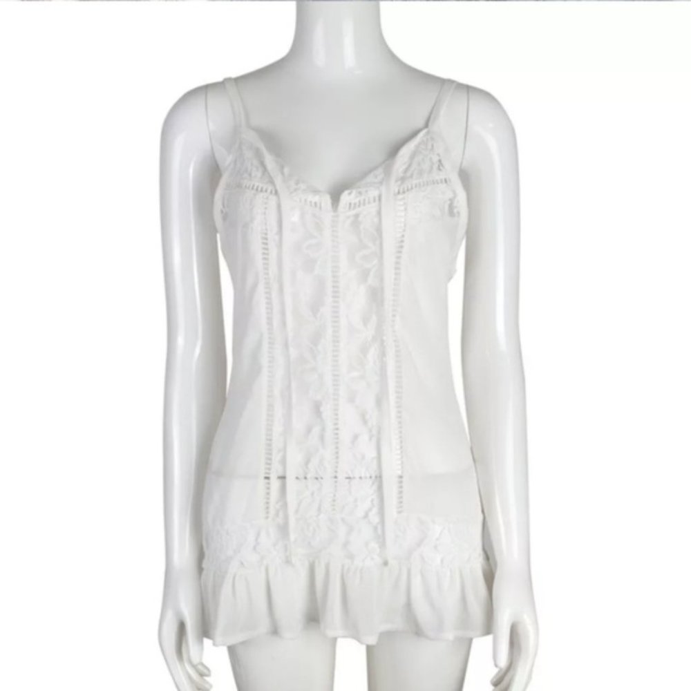 💎✨ Boho White Lace Cami - Picture 6 of 8